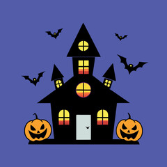 halloween background with pumpkin