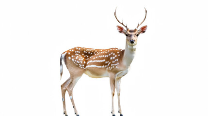 a deer standing in the dark on a transparent background, PNG image, PNG file, Generative art.