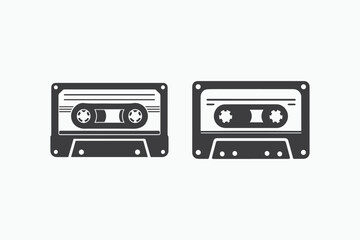 Vintage Music Cassette Silhouettes: Perfect for World Music Day Designs