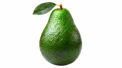 a single avocado hanging from a on a transparent background, PNG image, PNG file, Generative art.