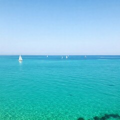 Obraz premium Turquoise Waters and Sandy Shore