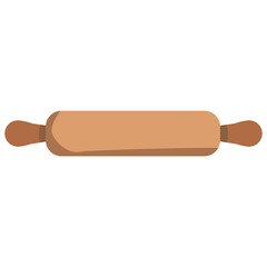 Rolling pin element illustration, transparent background