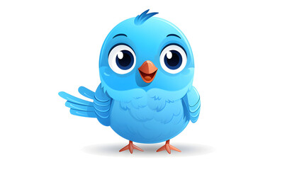 High-Quality Image of a Cute Little Blue Bird for Designers and Bird Enthusiasts