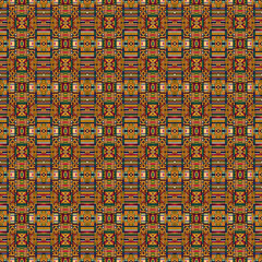 Fototapeta premium Kente Pattern is a traditional Ghanaian textile pattern, known for its bold, vibrant colors and symbolic geometric designs. Originally woven by the Ashanti and Ewe people, Kente patterns convey messag