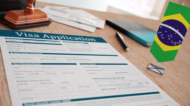 BrazilVisa Application Rejected, Animation.1920/1080 .04 Second Long.