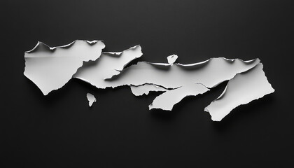 paper rips mockup on black