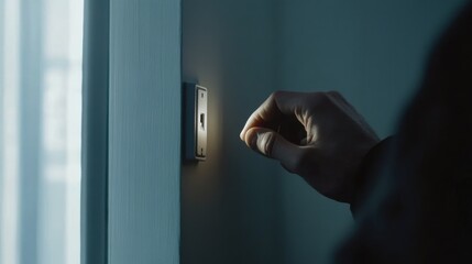 Electrician rewiring a light switch during a renovation. Featuring electrical updates and home renovation