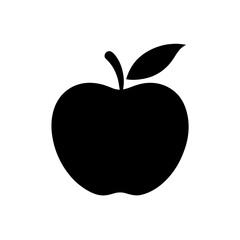 red apple on black background