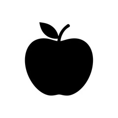 apple on black background