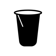 paper cup on white background