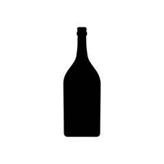 wine bottle isolated on white