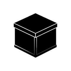 black box isolated on white background