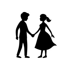 silhouette of bride and groom