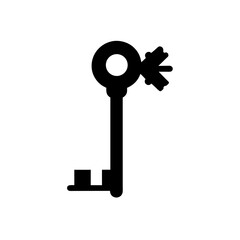 old key isolated on white background