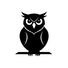 owl on a black background