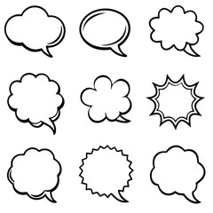 Collection of Cartoon Speech Bubbles (1)