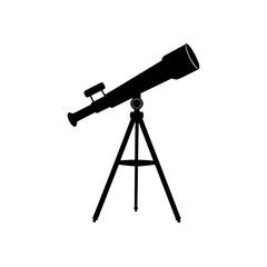 telescope on a white background