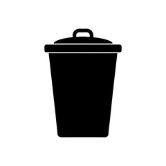 black trash bin icon