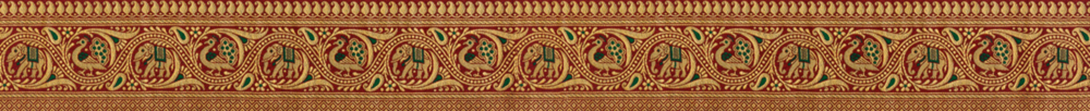 Traditional silk woven saree border 