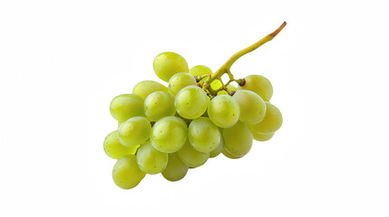 a bunch of green grapes hanging from a branch on a transparent background, PNG image, PNG file, Generative art.
