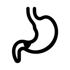 Stomach with Curved Shape Icon Design
