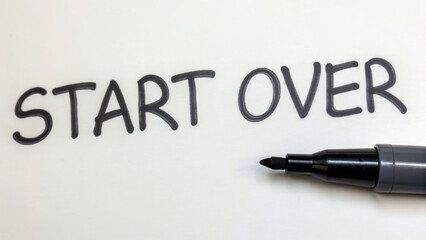 Obraz premium Start over can symbolize fresh beginning, often associated with overcoming challenges like eviction or debt