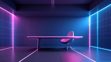 Blurred Modern Office Room Interior with Natural Light

