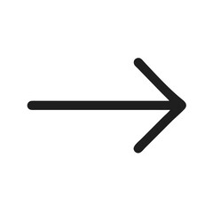 Straight Arrow Pointing to Right Icon Design