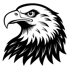 Obraz premium Bald Eagle Vector Illustration – Majestic Bird of Prey Clipart for Digital and Print Use