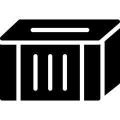 Shipping Box Glyph Icon