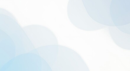 Light Blue Semi-Transparent Circles Overlapping on White Background, Creating Soft Elegant Aesthetic, Minimalist Style, Modern Design Element, Clean Composition