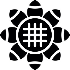 Sunflower Glyph Icon