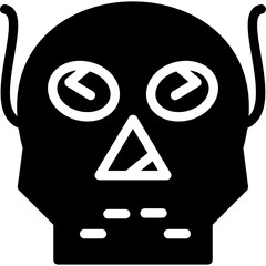 Spooky Mask Glyph Icon