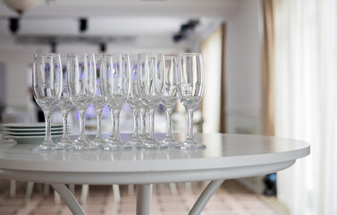 empty wine glasses