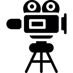 Naklejka premium Cinema Camera Glyph Icon