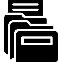 File Folder Glyph Icon