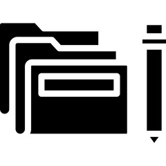 Fototapeta premium Folder Rename Glyph Icon