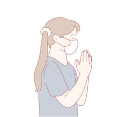 A tranquil portrayal of a person engaged in meditation while adorning a mask to enhance their experience