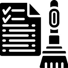 Housekeeping Routine Glyph Icon