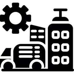 Supply Chain Management Glyph Icon