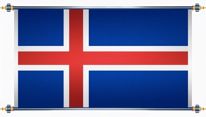 Fototapeta premium iceland flag painted on wooden tag