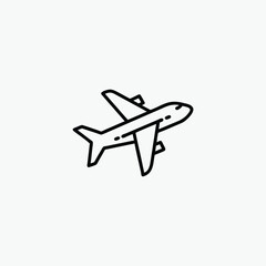 Plane icon vector pictogram isolated illustration fully editable template