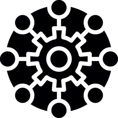 Supply Chain Design Glyph Icon