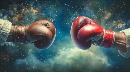 a boxing match background