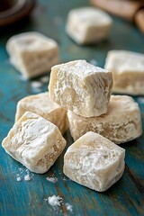 Sweet Treats on Teal Wooden Table