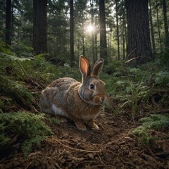 Fototapeta premium Ricky the Rabbit’s Burrow Escape