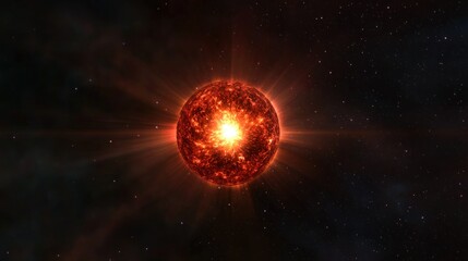 Cosmic Star Explosion in Deep Space