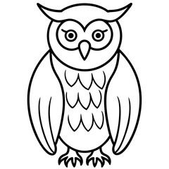 Geometric Owl Sketch 