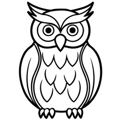 Geometric Owl Sketch 