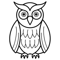 Geometric Owl Sketch 